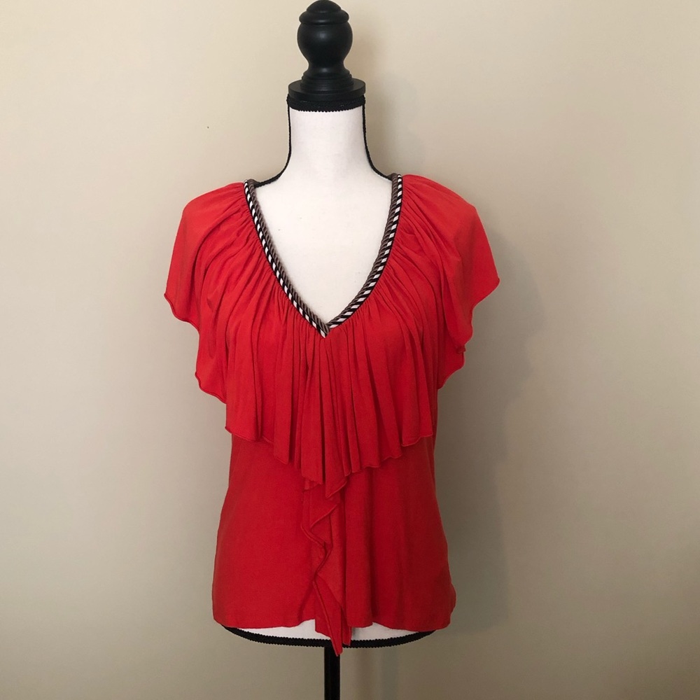 Lovely coral T-Bags Top - size Small